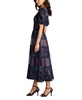 Women's Ziya Embellished Puff Sleeve Midi Dress