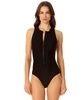 - Women's Zip Front High Neck One Piece