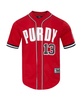 Men's Brock Purdy Scarlet San Francisco 49ers Mesh Button-Up Baseball Jersey