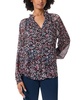 Petite Floral-Print Raglan-Sleeve Peasant Blouse