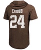 Men's Nick Chubb Brown Cleveland Browns Player Name Number Tri-Blend Hoodie T-shirt