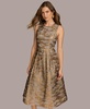 Women's Metallic Brocade A-Line Dress