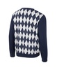 Men's Navy Michigan Wolverines the Dealio Argyle Pullover Sweatshirt