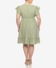 Plus Size Ruffle Sleeve Knee-Length Dress