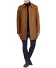 Men's Classic-Fit Car Coat with Faux-Leather Trim 