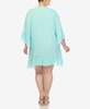 Plus Size Sheer Embroidered Knee Length Cover Up Dress