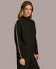 Women's Metallic Trim Mock-Neck Sweater