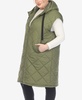 Plus Size Diamond Quilted Hooded Puffer Vest