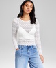 Women's Floral Lace Top, Exclusively at Macy's 