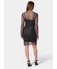 Women's Crystal Mesh Mini Dress - Black, XS