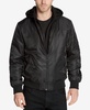 Men's Bomber Jacket with Removable Hooded Inset