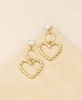 Gold Plateden Twist Pearl Earrings