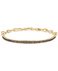 Chocolatier® Chocolate Diamond Narrow Statement Bracelet (1 ct. t.w.) in 14k Gold