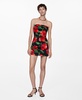 Women's Strapless Floral Dress