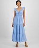 Women's Cotton Ruffled Tiered Maxi Dress, Created for Macy's