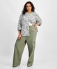 Trendy Plus Size Drawstring Cargo Pants, Created for Macy's