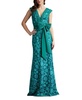 Women's Esha Embroidered Waist Bow Gown