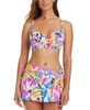 Women's Living Color Over-The-Shoulder Molded-Cup Bikini Top & Printed Swim Skirt Bottom