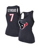 Women's C.J. Stroud Navy Houston Texans Name Number Tri-Blend Tank Top