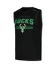 Men's Black Milwaukee Bucks Birdseye Muscle Tank Top