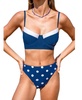 Women's Feeling Dotty Lace-Up Bikini Top & Reversible Bottoms Set