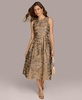 Women's Metallic Brocade A-Line Dress