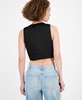 Women's V-Neck Button-Font Cropped Vest