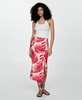 Women's Slit Detail Printed Skirt