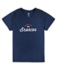 Women's Navy Denver Broncos Plus Size Badge T-shirt and Flannel Pants Sleep Set