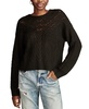 Women's Open-Knit-Yoke Crewneck Sweater