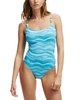 Women's Wave-Print One-Piece Swimsuit