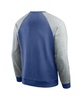 Men's Royal/Heather Gray Buffalo Bills Colorblock Pullover Sweatshirt