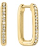 EFFY® Diamond Oval Hoop Earrings (1/6 ct. t.w.) in Gold-Plated Sterling Silver