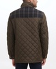 Men's Mixed Media Diamond-Like Quilt Coat