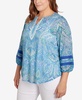 Plus Size Paisley Burnout Lace Top