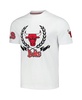 Men's and Women's White Chicago Bulls Heritage Crest T-shirt