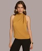 Women's High-Neck Satin Sleeveless Top