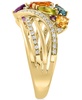 EFFY® Multi-Gemstone (1-3/4 ct.t.w.) & Diamond (1/4 ct. t.w.) Cluster Statement Ring in 14k Gold