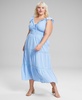 Trendy Plus Cotton Ruffle-Trim Tiered Maxi Dress, Created for Macy's