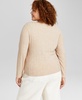 Trendy Plus Size Scoop-Neck Rib-Knit Top, Created for Macy's