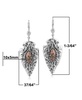 Fritz Casuse Sterling Silver Arrowhead and Leopard Jasper Gemstone Lever Back Earrings