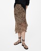 Women's Leopard Gathered Skirt