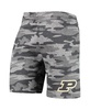 Men's Charcoal, Gray Purdue Boilermakers Camo Backup Terry Jam Lounge Shorts