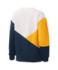 Women's White, Navy Milwaukee Brewers Shutout Pullover Sweatshirt