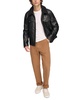 Men's Sherpa-Trim Faux-Leather Trucker Jacket