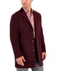 Men's Wool Blend Solid Overcoat 