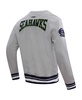 Men's Heather Gray Seattle Seahawks Crest Emblem Pullover Sweatshirt