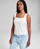 Women's Double Square-Neck Tank Top, Created for Macy's