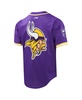 Men's Justin Jefferson Purple Minnesota Vikings Baseball Button-Up Shirt