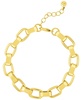 High Polished Link Chain Bracelet in 18K Gold Plated Brass